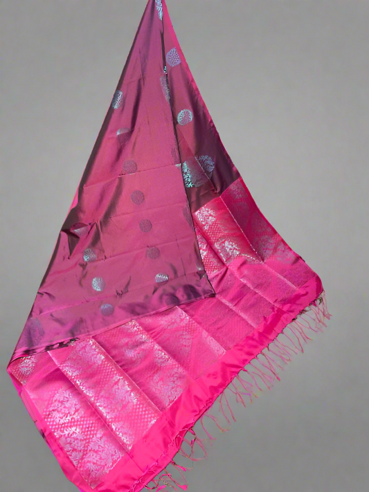 Kanjivaram Tissue Border Soft Silk Saree ( Purple )